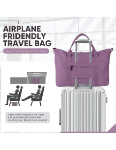 Bolsa de viaje tipo duffle EASYFUN púrpura 20x9x15 cm 2