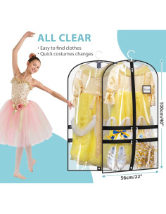 Bolsas de Vestuario Transparentes SLEEPING LAMB 6 Paquetes 101.6 cm 2