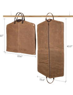 Bolsa de Traje Polare de Cuero y Lona 109 cm Impermeable 2
