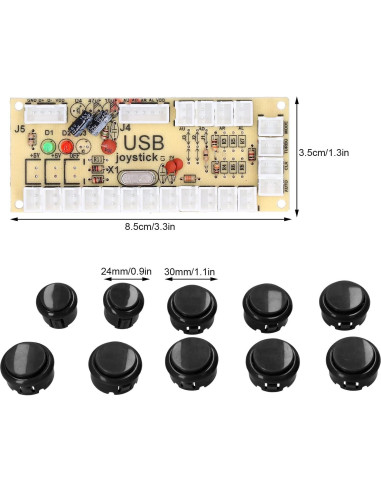 Kits de Joystick Hilitand para Juegos DIY USB 8 Direcciones