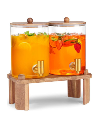 Dispensador de Bebidas de Vidrio FavorFlavor 3.8L con Soporte