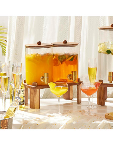 Dispensador de Bebidas de Vidrio FavorFlavor 3.8L con Soporte