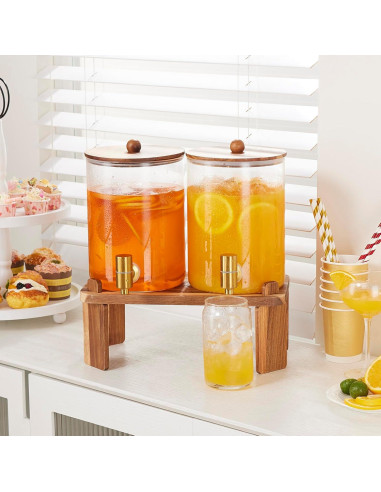 Dispensador de Bebidas de Vidrio FavorFlavor 3.8L con Soporte