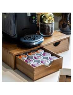Organizador de K Cup FLYIEE de Madera para 30 Cápsulas
