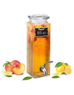 Dispensador de Bebidas KooK de Vidrio 2.37 L con Grifo