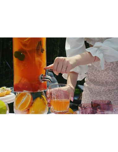 Dispensador de Bebidas KooK de Vidrio 2.37 L con Grifo