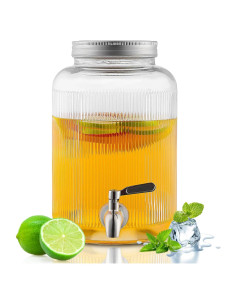 Dispensador de Bebidas Evanda 4 Litros con Grifos de Acero Inoxidable