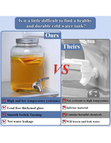 Dispensador de Bebidas Evanda 4 Litros con Grifos de Acero Inoxidable