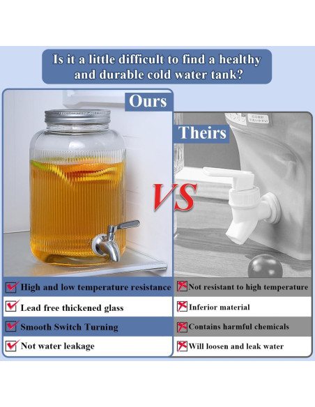 Dispensador de Bebidas Evanda 4 Litros con Grifos de Acero Inoxidable