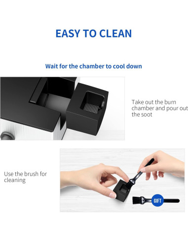 Ahumador de Alimentos Wancle Pistola de Humo Portátil Plata