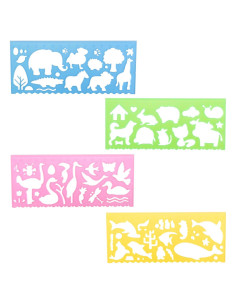 Plantillas de Dibujo de Animales Minimaliving - Paquete de 4