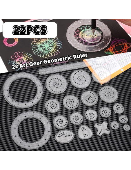 22 Piezas Herramientas de Dibujo Geométrico WEISIPU