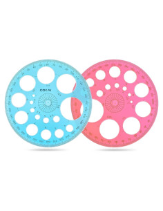 Plantilla Circular de Dibujo Ymapinc 2 Piezas 11.5 cm