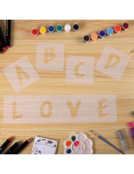 Plantillas Reutilizables Letras y Números JIULIN 7.62 cm Plantillas Reutilizables Letras y Números JIULIN 7.62 cm