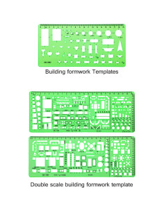 6 Plantillas de Medición Geométrica Shappy - Plástico Verde Claro 2