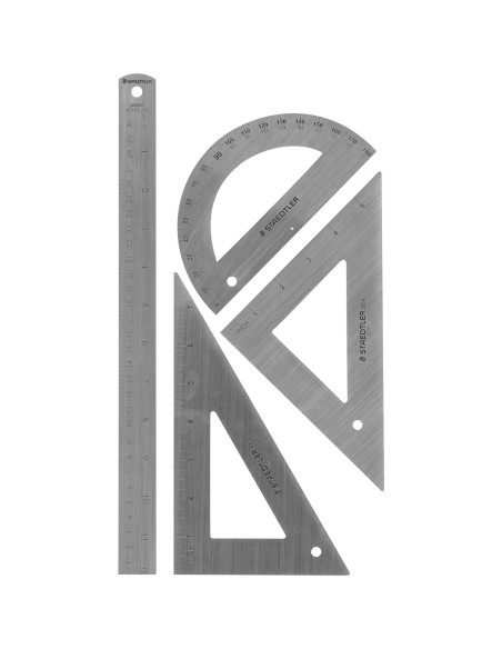 Juego de Matemáticas STAEDTLER - Acero Inoxidable, 30 cm