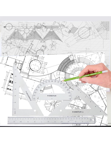 Juego de Matemáticas STAEDTLER - Acero Inoxidable, 30 cm
