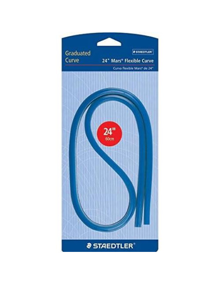 Regla Curva Flexible Staedtler 60 cm con Escala Métrica
