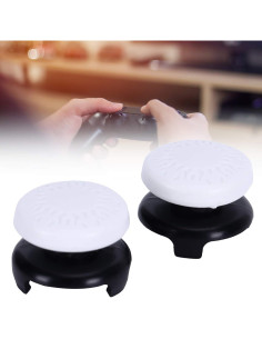 Tapa de Joystick Dilwe 2 Pcs Silicona para PS4 Blanco 2