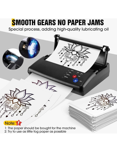 Impresora de Plantillas de Tatuaje PMOTPKOM con 20 Hojas