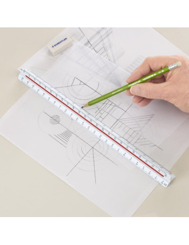 Regla Triangular para Ingenieros Staedtler 30.48 cm 98718-34BK