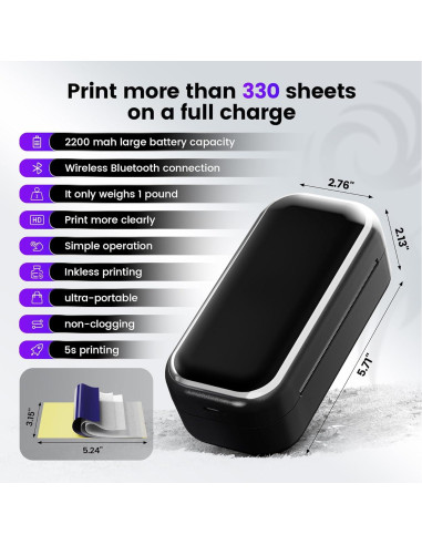 Impresora de Plantillas de Tatuajes Ponek TP31 Bluetooth