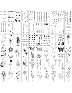 Tatuajes Temporales Realistas TATUWST - 60 Hojas 185 Pcs 2