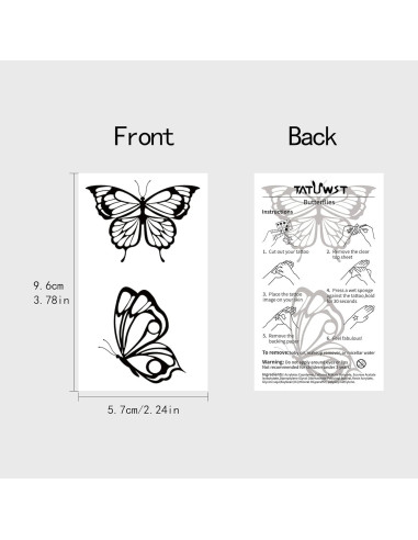 Tatuajes Temporales Realistas TATUWST - 60 Hojas 185 Pcs