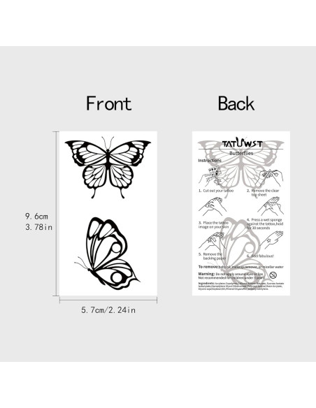 Tatuajes Temporales Realistas TATUWST - 60 Hojas 185 Pcs