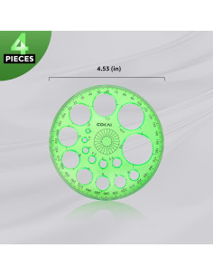 Conjunto de Plantillas de Círculo ENJOYLink - 4 Piezas Reutilizables 2
