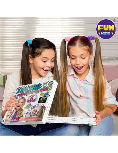 Kit de Tatuajes Temporales FunKidz con 106 Plantillas y Marcadores