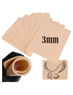 10 Piezas Piel de Tatuaje Urknall 3mm Doble Cara para Práctica