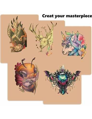 10 Piezas Piel de Tatuaje Urknall 3mm Doble Cara para Práctica