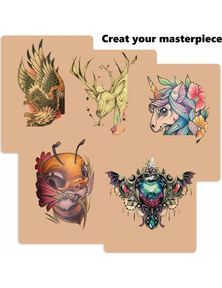 10 Piezas Piel de Tatuaje Urknall 3mm Doble Cara para Práctica