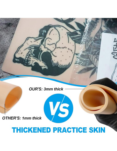 Kit de Práctica de Tatuaje Emalla 3mm - 13 Piezas