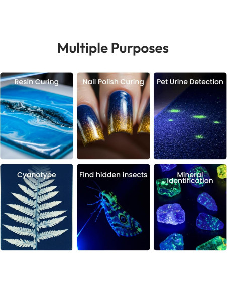 Luz UV Inalámbrica Resiners R-062E para Curado de Resina 3 en 1