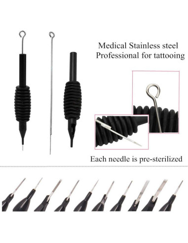 Agujas y Tubos de Tatuaje Dragonhawk 60 Cuentas 3RL-9M1