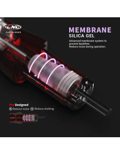 Cartucho de Agujas de Tatuaje CNC 5RL 20 Pcs Redondas con Membrana 2