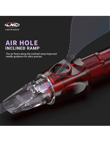 Cartucho de Agujas de Tatuaje CNC 5RL 20 Pcs Redondas con Membrana