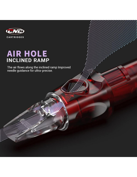 Cartucho de Agujas de Tatuaje CNC 5RL 20 Pcs Redondas con Membrana