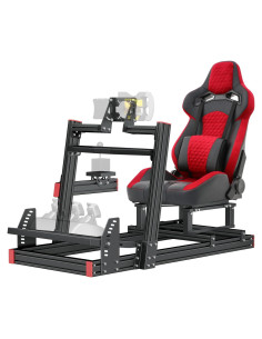 Soporte Simulador de Carreras Likeem Elite Ajustable Rojo