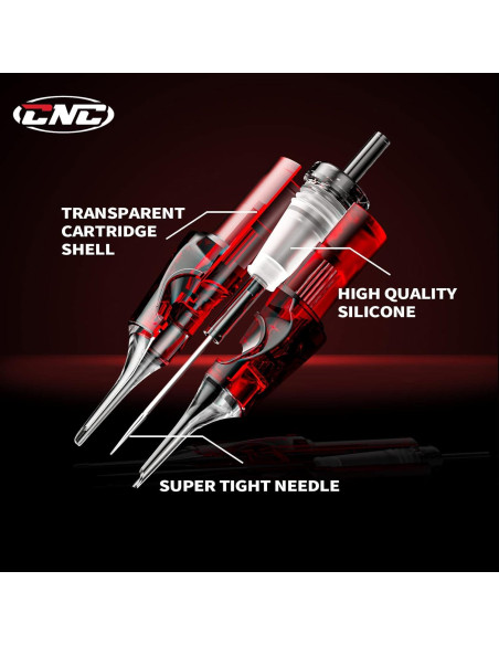 Cartucho de Agujas de Tatuaje CNC 5RL 20 Pcs Redondas con Membrana