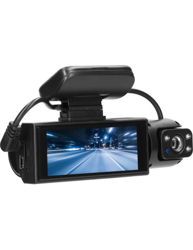 Cámara Dash Dual Lens Shkalacar 1080P Gran Angular 170