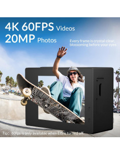 Cámara de acción Icefox 4K 60FPS 20MP impermeable EIS 2