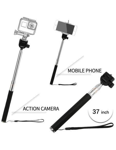 Kit de Accesorios SHOOT 10 en 1 para GoPro Hero 13-3 y SJ4000