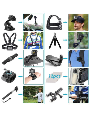 Cámara de Acción GoPro Hero 4K + Tarjeta 128GB + Accesorios