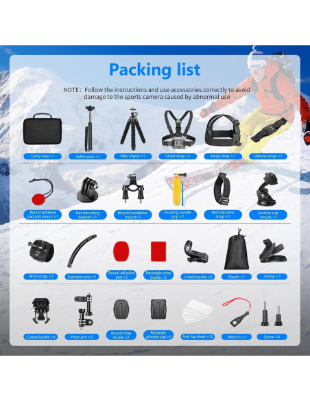 Cámara de Acción GoPro Hero 4K + Tarjeta 128GB + Accesorios