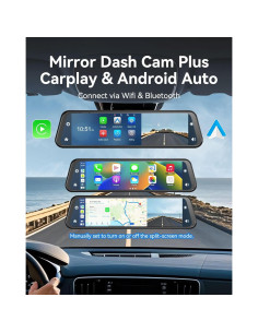 Cámara de Espejo Retrovisor 4K KOUENOM P12 12" con CarPlay 2