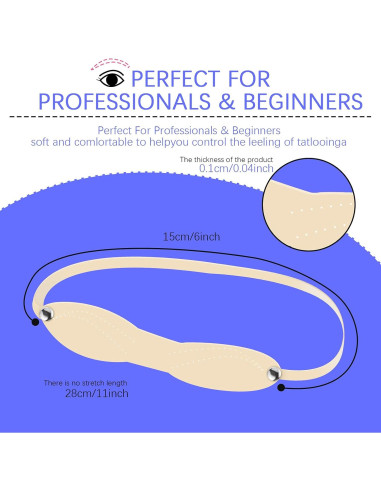 Cintas de Tatuaje de Cejas Maitys - 20 Piezas Silicona