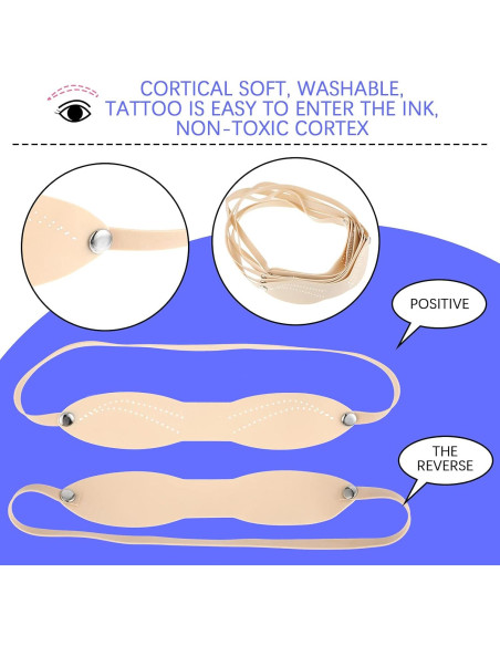 Cintas de Tatuaje de Cejas Maitys - 20 Piezas Silicona